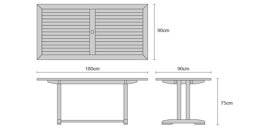 teak pedestal table